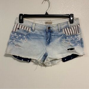 YMI American Stars & Stripes Cut off Shorts Size Juniors 9